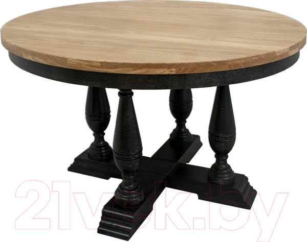 Изображение товара Обеденный стол Buro7 Орбис Классика 140x40x80 (дуб натуральный)