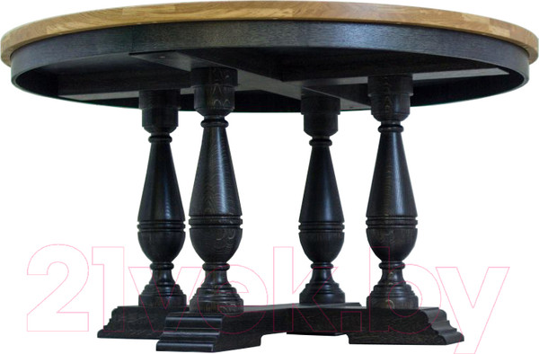 Изображение товара Обеденный стол Buro7 Орбис Классика 140x40x80 (дуб натуральный)