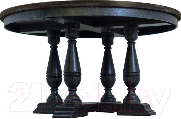 Изображение товара Обеденный стол Buro7 Орбис Классика 140x40x80 (дуб мореный)