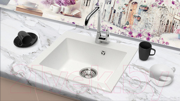 Изображение товара Мойка кухонная Berge BR-4803 (белый)