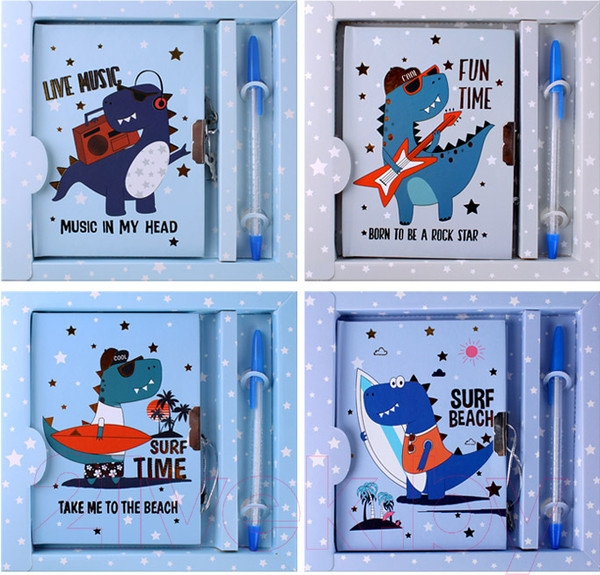 Изображение товара Записная книжка Darvish Динозаврик с ручкой / DV-12951