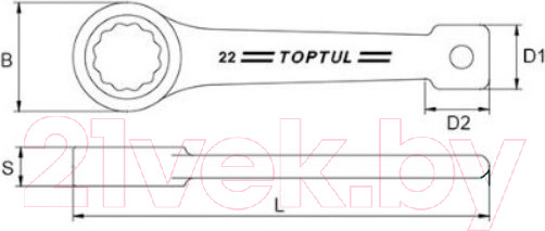Изображение товара Гаечный ключ Toptul AAAR2626