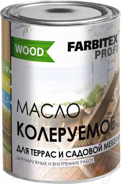 Изображение товара Масло для древесины Farbitex Profi Wood (900мл, красное дерево)