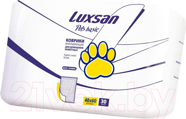 Изображение товара Одноразовая пеленка для животных Luxsan Basic 40x60 (30шт)