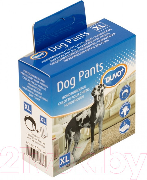 Изображение товара Гигиенические трусики для животных Duvo Plus Dog Pants / 4705126/DV (XL, 50-59см)