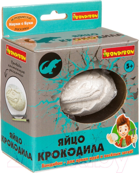 Изображение товара Набор для опытов Bondibon Французские опыты. Юный археолог. Яйцо крокодила / ВВ4115
