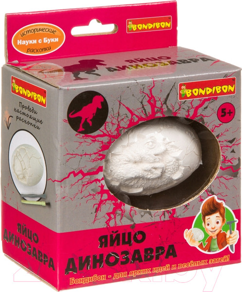 Изображение товара Набор для опытов Bondibon Французские опыты. Юный археолог. Яйцо динозавра / ВВ4117