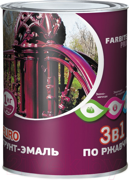 Изображение товара Эмаль Farbitex Профи По ржавчине (2кг, желтый)