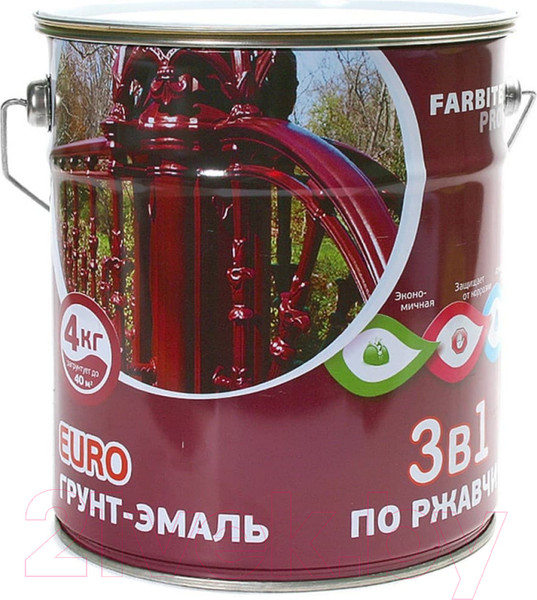 Изображение товара Эмаль Farbitex Профи По ржавчине (4кг, голубой)