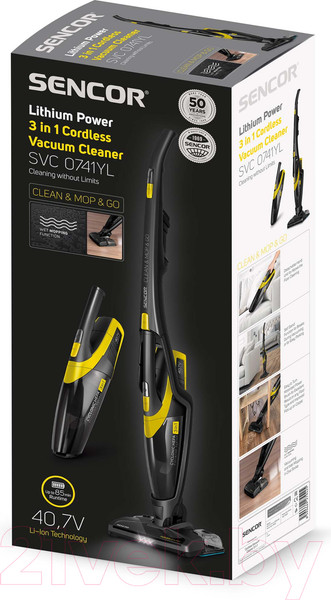 Изображение товара Вертикальный пылесос Sencor SVC 0741YL