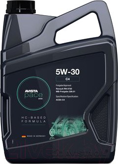 Изображение товара Моторное масло Avista Pace EVO C4 5W-30 / 166914 (5л)