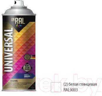 Изображение товара Эмаль Inral 26-7-6-002 (400мл, белый глянец)