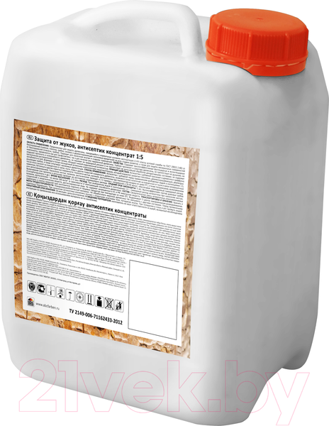 Изображение товара Антисептик для древесины Farbitex Profi Wood Защита от жуков концентрат 1:5 (10л)