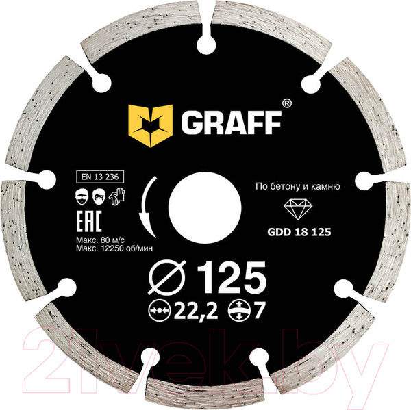 Изображение товара Отрезной диск алмазный GRAFF 18125