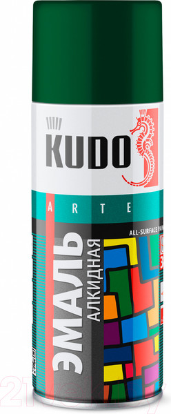 Изображение товара Эмаль Kudo Универсальная / KU-10085 (520мл, глубоко-зеленый)