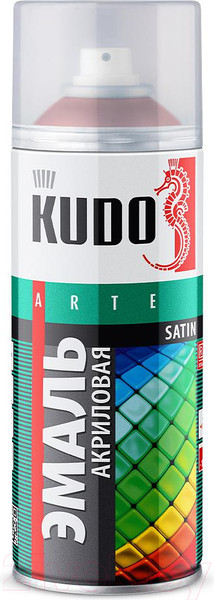 Изображение товара Эмаль Kudo Универсальная акриловая Satin RAL 6029 / KU-0A6029 (520мл, зеленый)
