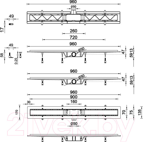 Изображение товара Трап для душа Styron Harmony STY-H-90