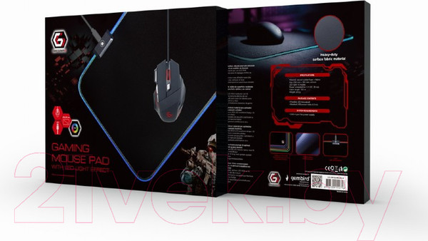 Изображение товара Коврик для мыши Gembird MP-GAMELED-M