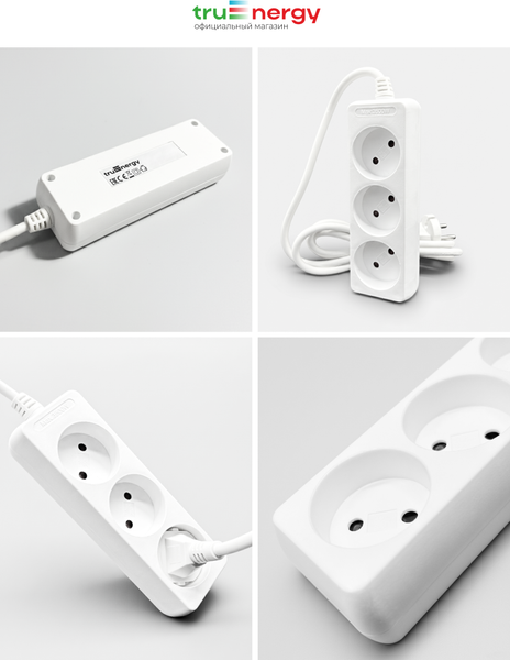 Изображение товара Удлинитель Truenergy ПВС 2x1мм.кв. / 15001 (1.5м)