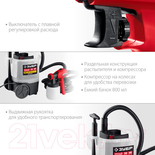 Изображение товара Краскопульт электрический Зубр КПЭ-750