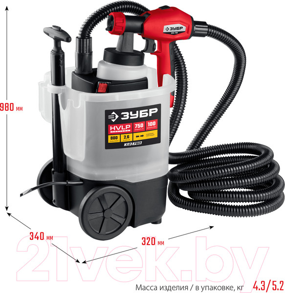 Изображение товара Краскопульт электрический Зубр КПЭ-750