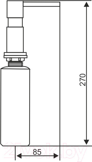 Изображение товара Дозатор встраиваемый в мойку Longran LD0001 SS (нержавеющая сталь)