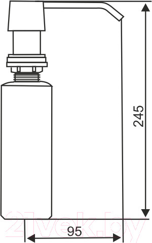 Изображение товара Дозатор встраиваемый в мойку Longran LD0003 CR (хром)