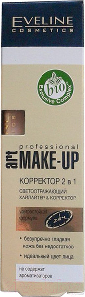 Изображение товара Корректор Eveline Cosmetics Art Professional Make-Up 08 Porcelain 2 в 1 (7мл)