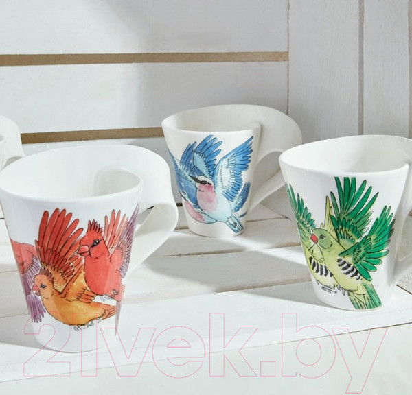 Изображение товара Кружка Villeroy & Boch NewWave Caffe Animals of the World / 10-4200-9100 (сиреневогрудая сизоворонка)