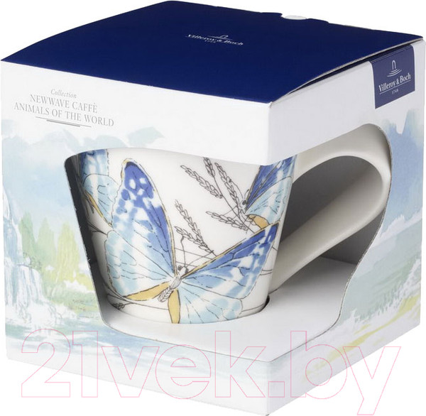 Изображение товара Кружка Villeroy & Boch NewWave Caffe Animals of the World / 10-4192-9100 (Morpho Cypris)