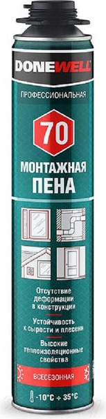 Изображение товара Пена монтажная Donewell 70 Профессиональная всесезонная (1л)
