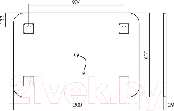 Изображение товара Зеркало Silver Mirrors Стив 120x80 / ФР-00002230