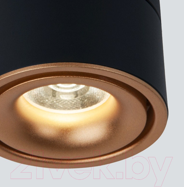 Изображение товара Точечный светильник Elektrostandard DLR031 15W 4200K 3100 (черный матовый/золото)