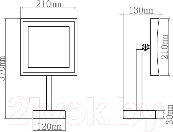 Изображение товара Зеркало косметическое Aquanet 2205D / 204515