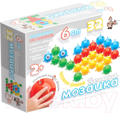 Изображение товара Развивающая игрушка Десятое королевство Мозаика с крупными фишками / 1539