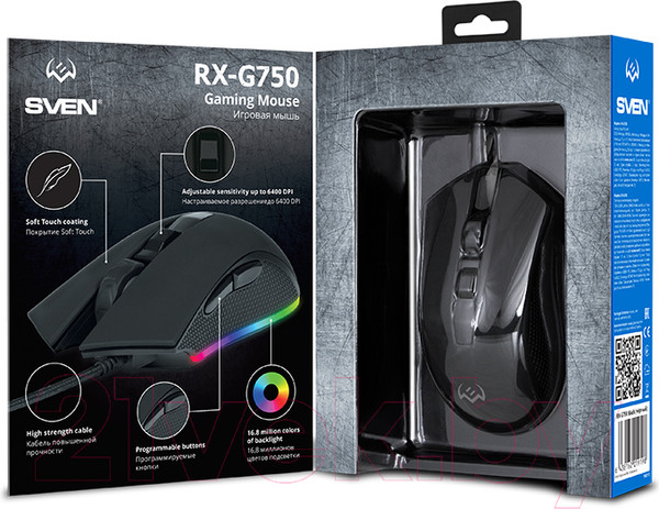 Изображение товара Мышь Sven RX-G750 (черный)