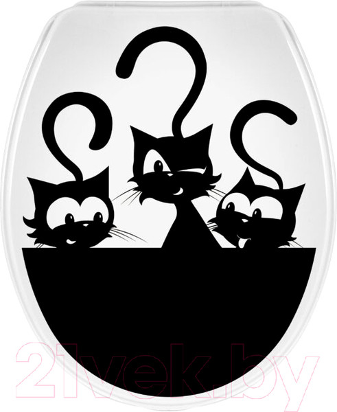 Изображение товара Сиденье для унитаза Bisk Iris Foto Кот 07992