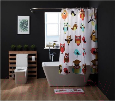 Изображение товара Коврик для ванной Aquanet 202339 (совы)