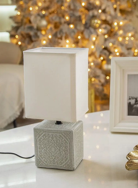 Изображение товара Прикроватная лампа Лючия Пьемонт 505 (серо-белый/белый)