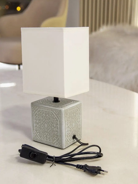 Изображение товара Прикроватная лампа Лючия Пьемонт 505 (серо-белый/белый)