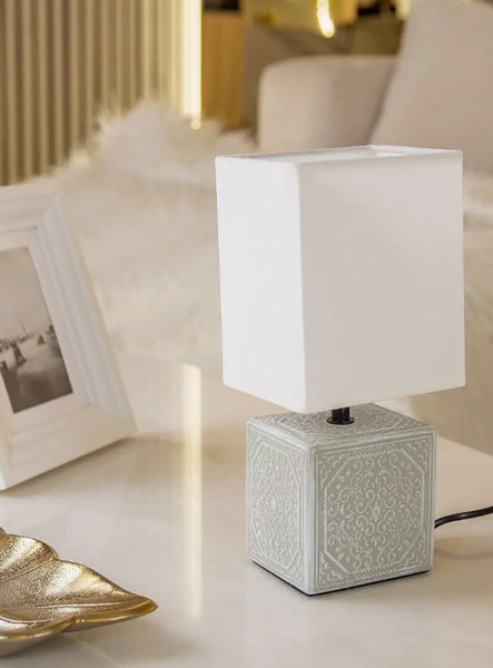 Изображение товара Прикроватная лампа Лючия Пьемонт 505 (серо-белый/белый)