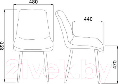 Изображение товара Стул AksHome Fred (черный/черный)
