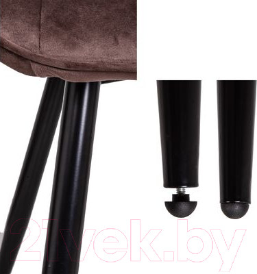 Изображение товара Стул AksHome Nika (коричневый велюр HLR-49/черный)