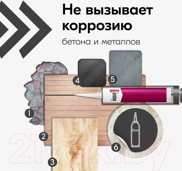 Изображение товара Герметик силиконовый Kudo Высокотемпературный / KSK-152 (280мл, черный)