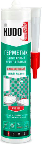 Изображение товара Герметик силиконовый Kudo Нейтральный санитарный (280мл, белый)