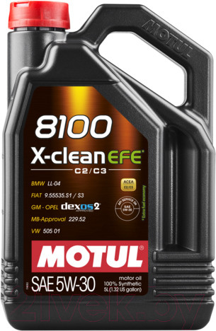 Изображение товара Моторное масло Motul 8100 X-сlean EFE 5W30 / 109171 (4л)