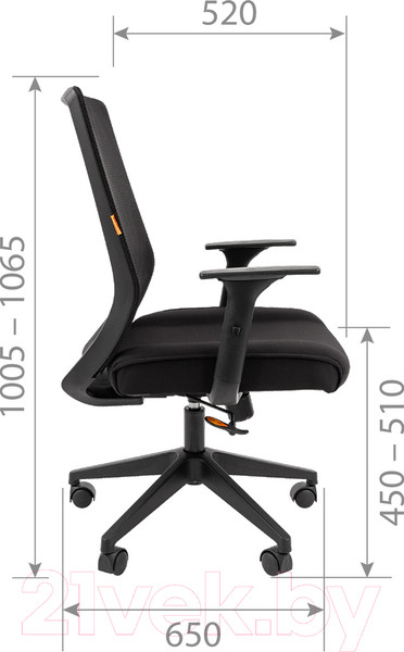 Изображение товара Кресло офисное Chairman 555 LT (TW черный)