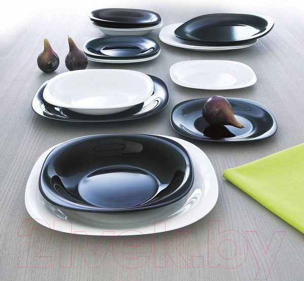 Изображение товара Набор тарелок Luminarc Carine Black/White N1489