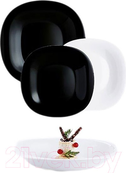 Изображение товара Набор тарелок Luminarc Carine Black/White N1489