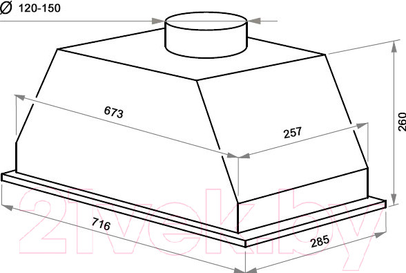 Изображение товара Вытяжка скрытая Maunfeld Urania 74 (нержавеющая сталь)